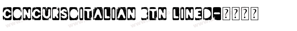 ConcursoItalian BTN Lined字体转换